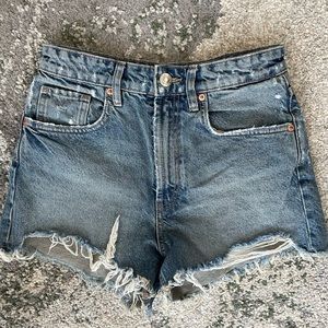 Zara High Waisted Denim Shorts